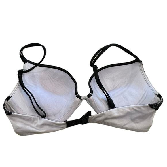 VICTORIA’S SECRET Very sexy push up bra gray stain with black lace size 34C - Picture 2 of 5